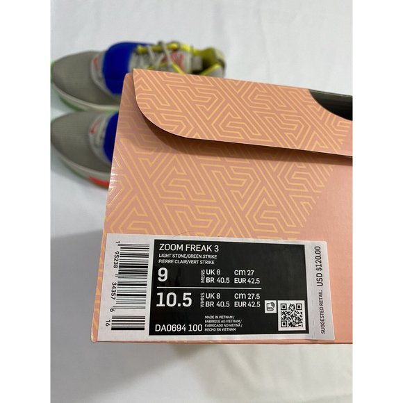 New Mens Size 9 Light Stone Nike Zoom Freak 3 Basketball Shoes DA0694 100